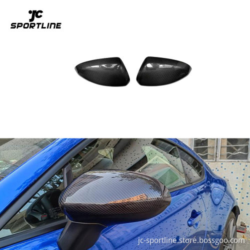 Carbon Fiber Add-On Side View Mirror Covers Caps for Toyota GR86 2022-2023